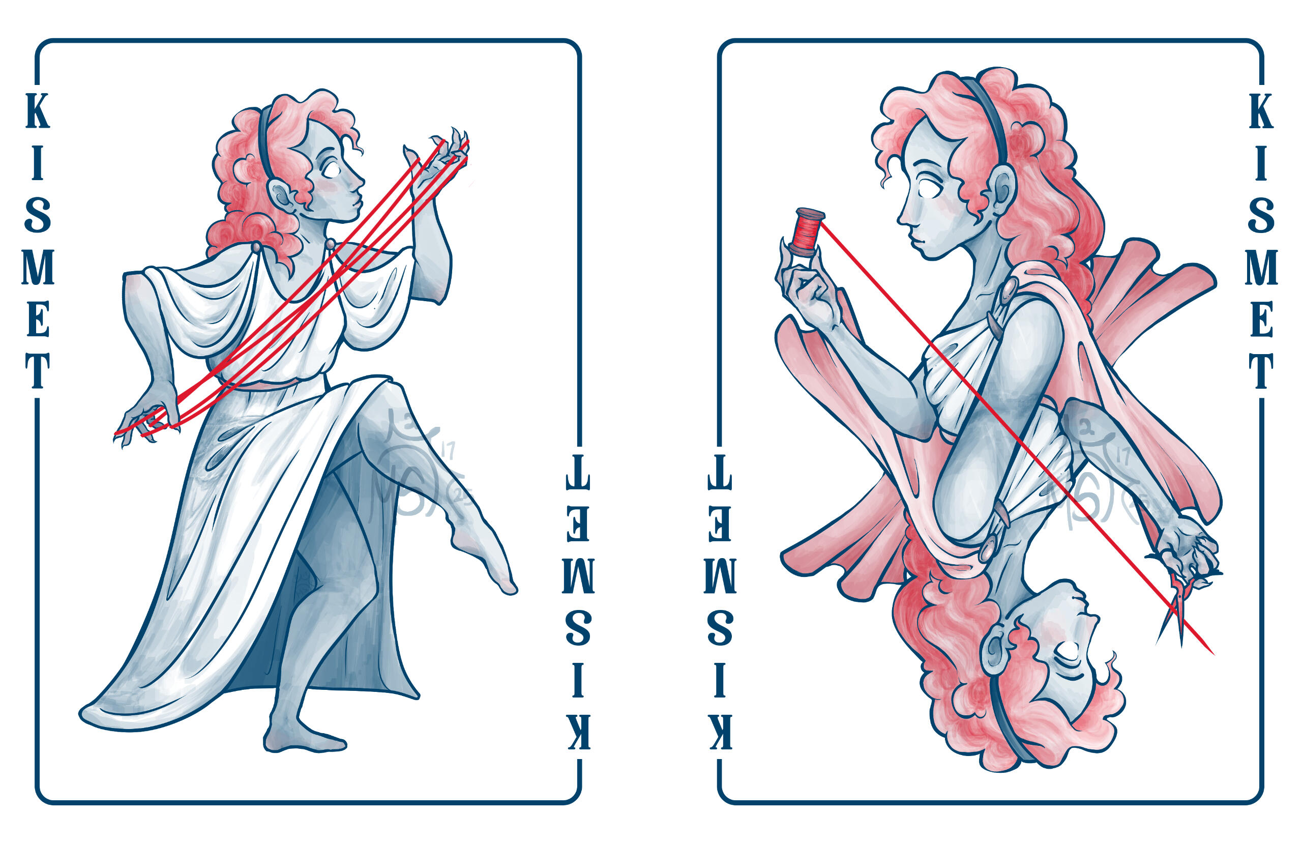 Front and back cover design for KISMET, my senior class publication.