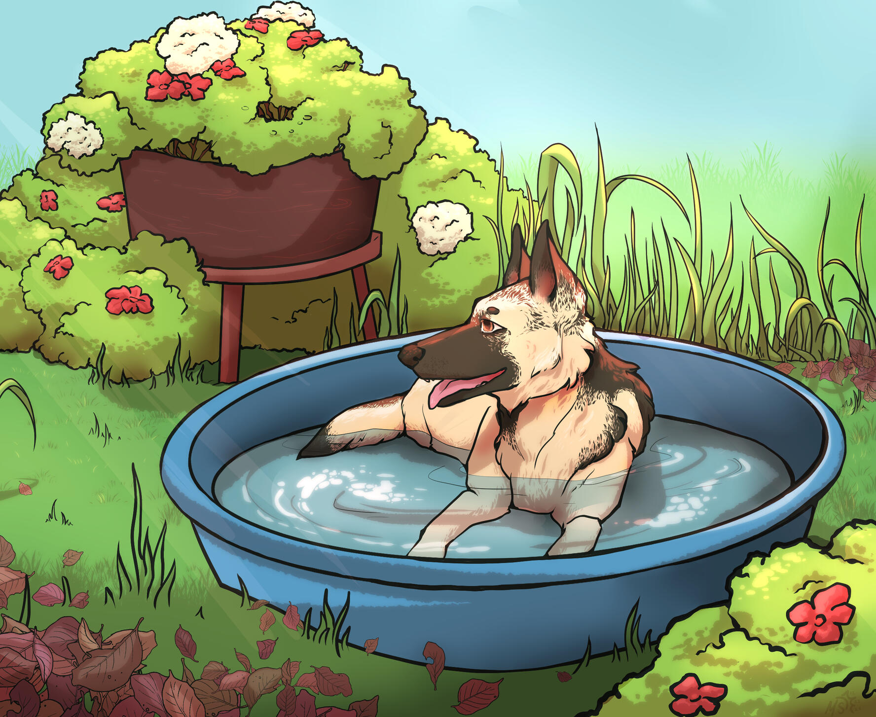 A pet portrait commission.