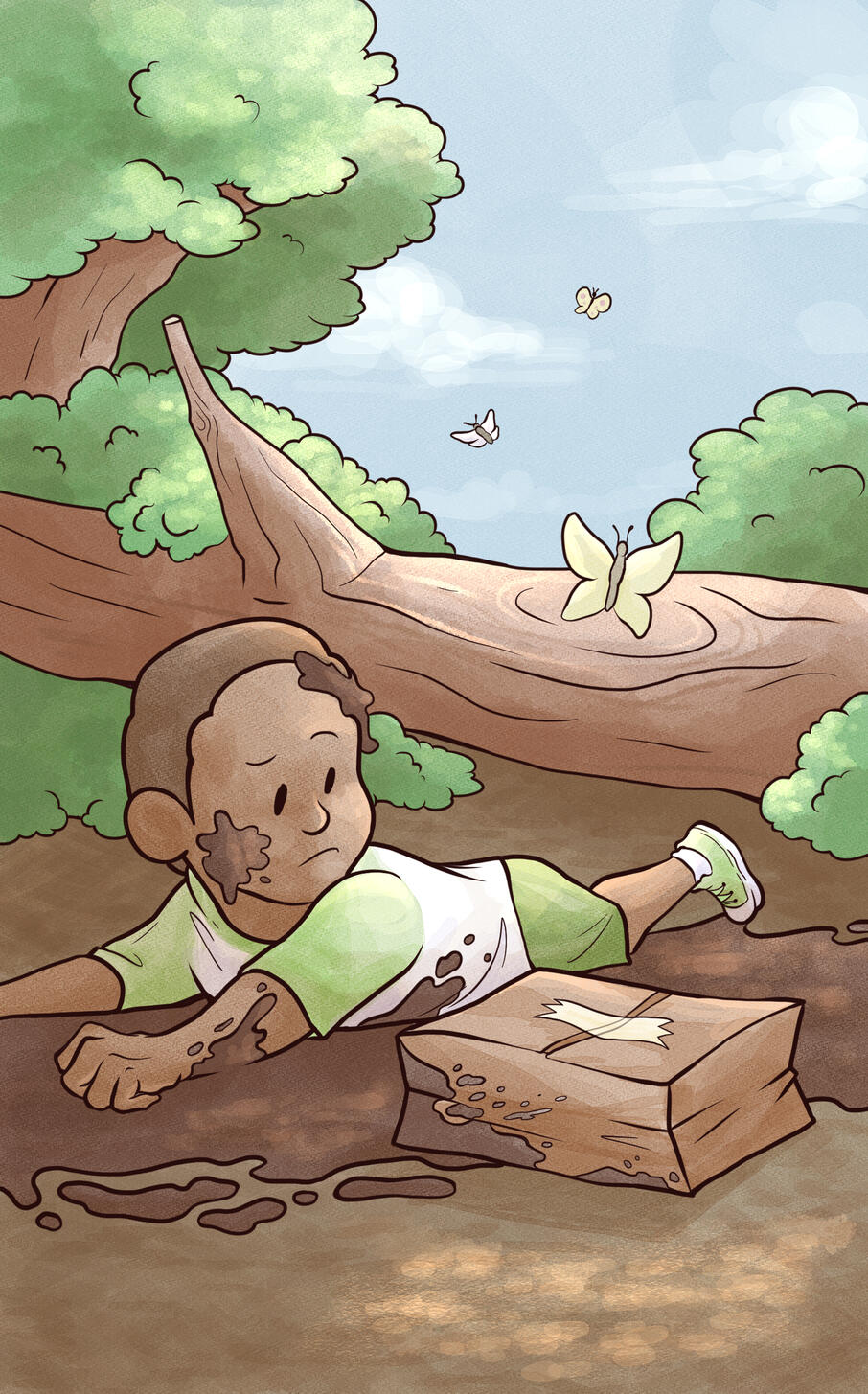 An interior image from "Tales of Scuba Steve: Manatus Grove", the fourth book in the series.