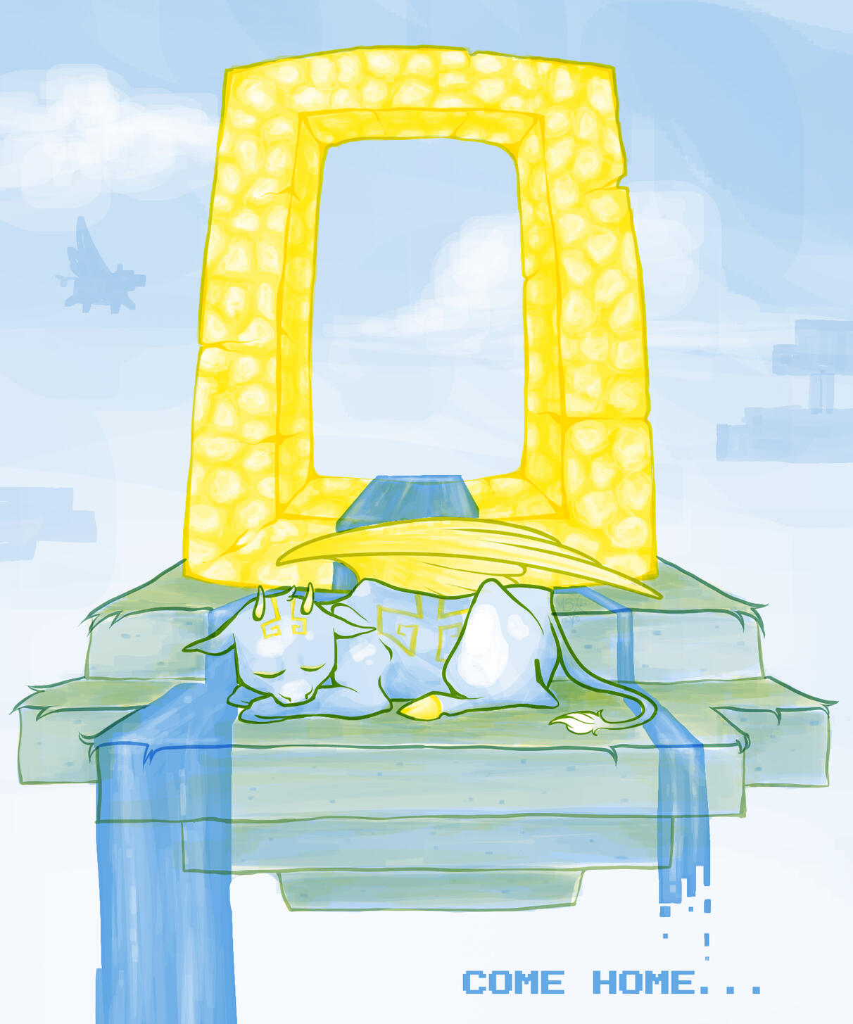 Fanart for the Minecraft &quot;Aether&quot; mod.