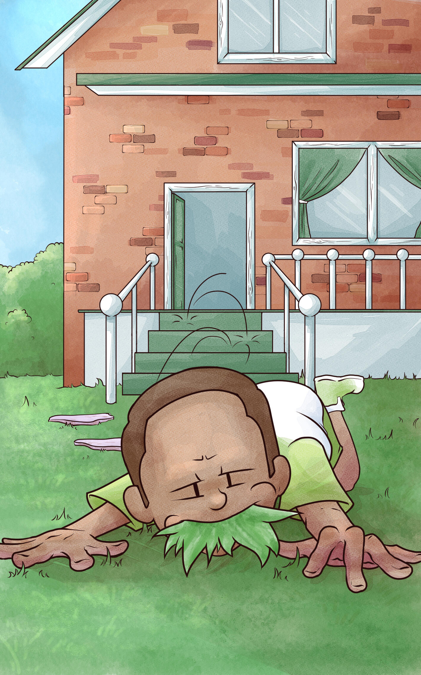 An interior illustration from "The Tales of Scuba Steve: Manatus Grove".