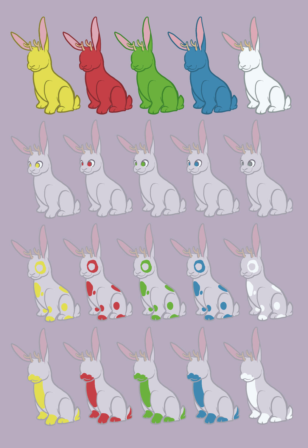 Character variation options for Faraway, my kids virtual world video game.