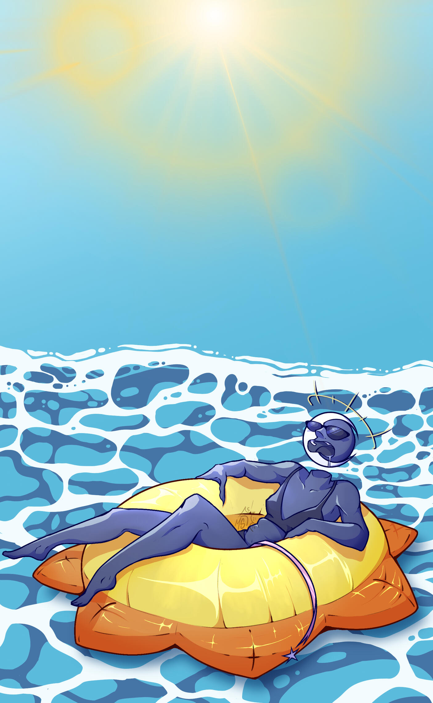 My original character, Mar, on vacation.