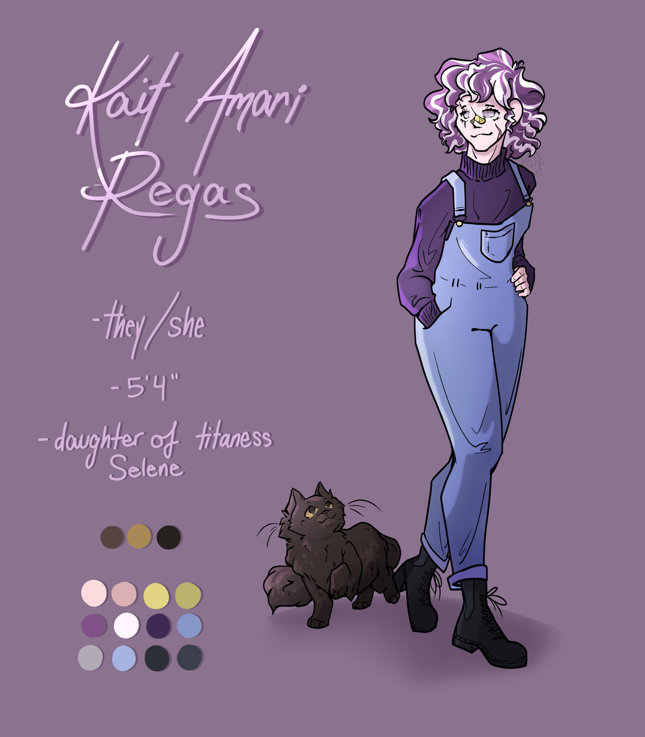 Reference sheet for a friend&#39;s character in a collaborative storytelling project.